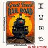 Vintage Train Sunset Metal Wall Art Sign for Garage Bar