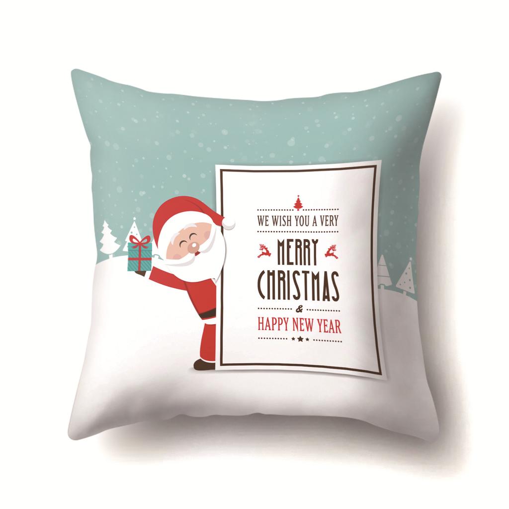 Christmas Gifts Santa Claus Pattern Pillow Polyester Home