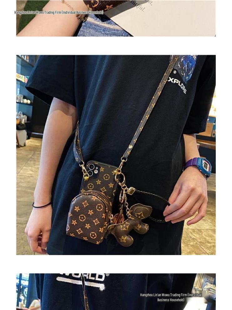 Women's Crossbody Phone Case & Coin Purse: Anti-Fall Lanyard, Japanese/Korean Style Wallet