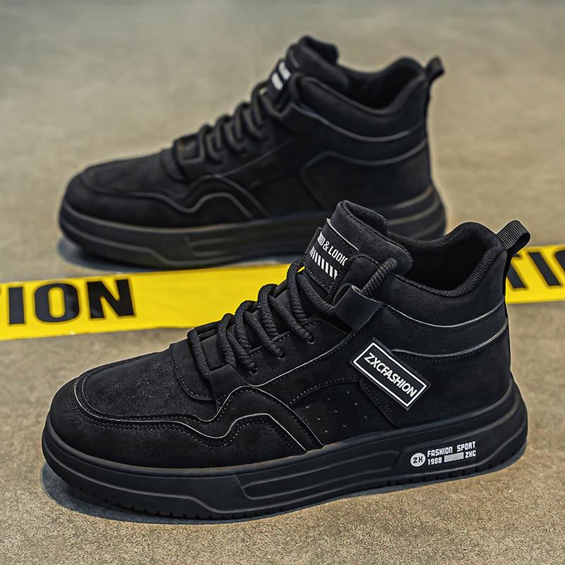 2024 Retro Casual Shoes High Top Men's Vulcanized Board Shoes Platform Sneakerss Male Comfortable Outdoor Sports Tennis Shoes