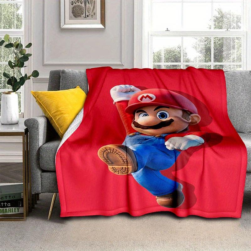 1pcSuper Mario Pattern Blanket- Soft Comfortable, Suitable for All Seasons, Perfect GiftB06043m