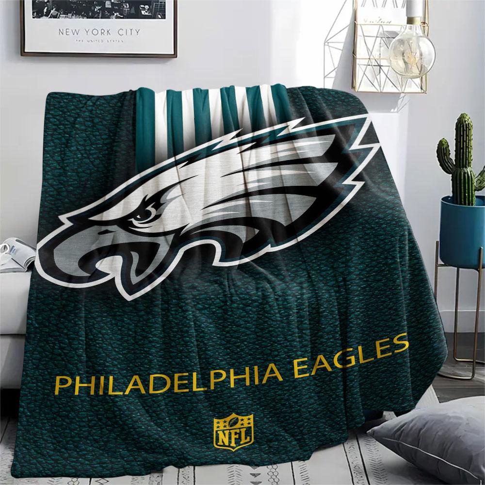 Eagles Printed Flannel Blanket, soft throw for bedroom sofa, washable, fan merchandise, great gift.