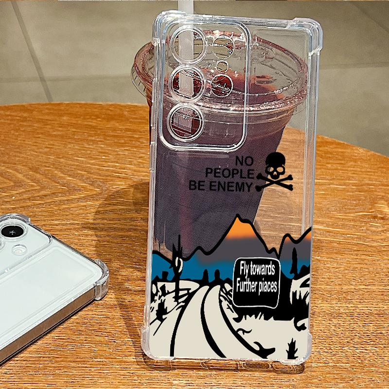 Iceberg Print Transparent Phone Case For Samsung Galaxy A57 A37 A17 A56 A36 A55 A35 A26 A16 A25 A15 A54 A14 Soft Silicone Cover
