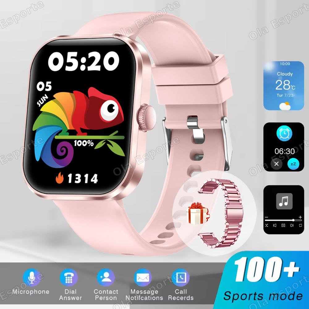 New Smart Watch Full Touch Screen Bluetooth Call AI Voice Heart Rate Waterproof Watches Sport Bracelet Smartwatch Women Men