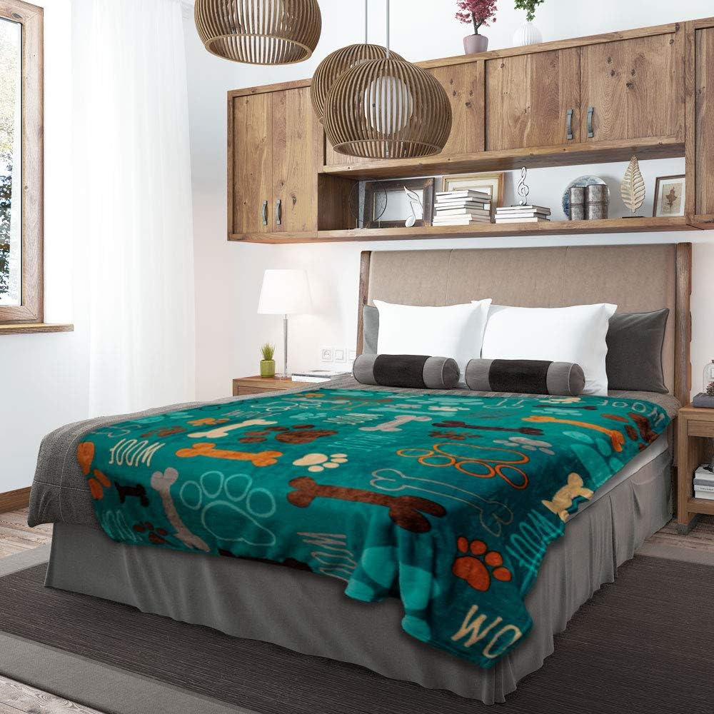 Puppy Paws Dog Lovers Super Soft Throw Blanket - 50x60 Throw Blanket for Bedroom, Living Room, Spring Time, Holidays, Kids, Babies, Adults & Decor,