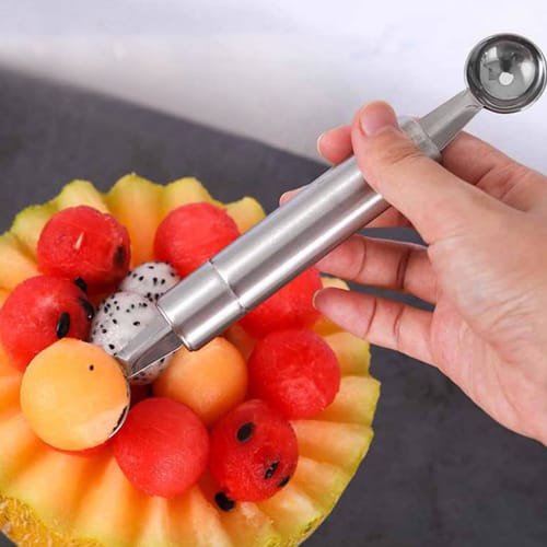 Multifunctional Watermelon Scooper, Fruit Baller, Scoop, Round Fruit Digger, Double-Headed Watermelon Baller, Fruit Cutter, Fruit and Chestnut Cutter,