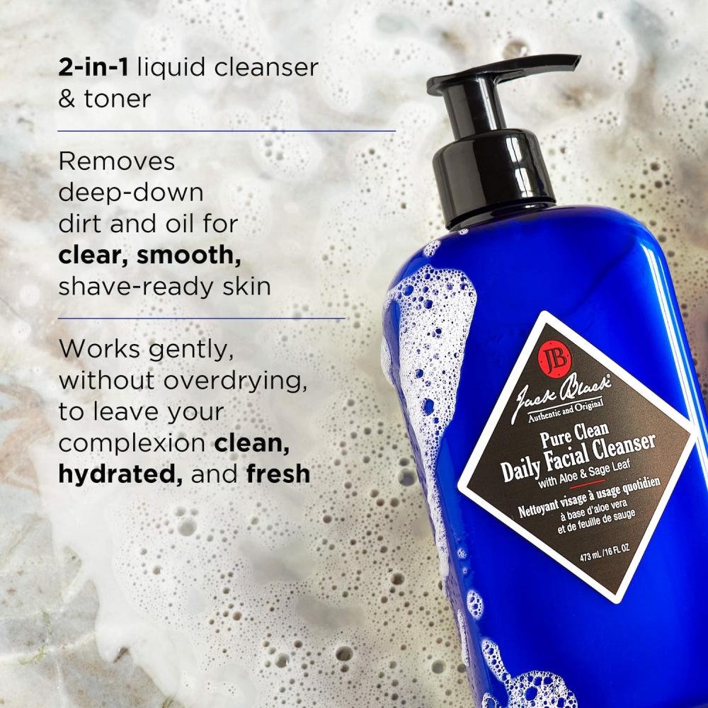 Jack Black Pure Clean Daily Facial Cleanser 16 Oz 473 Ml