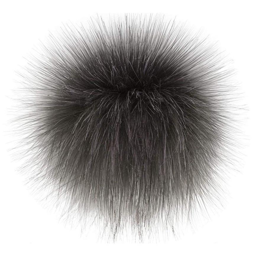1PC Faux Fur Pompom Hat Ball Hairball DIY Handmade Pom Poms for Handcraft Colorful False Pompon With Rubber Band Hat Accessories