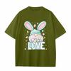 Boys And Girls Casual Loose Easter Print T-Shirt Round Neck Pullover Short Sleeve Top