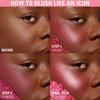 Revolution Blush Icon Palette - Authentisches Pfirsich | Cremig‑Matt‑Schimmer Trio mit Hyaluronsäure-Feuchtigkeit | Hochpigmentiert & Aufbaubar | Langanhaltend F