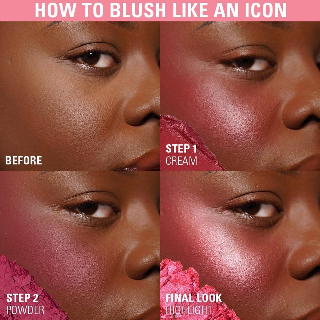 Revolution Blush Icon Palette - Authentisches Pfirsich | Cremig‑Matt‑Schimmer Trio mit Hyaluronsäure-Feuchtigkeit | Hochpigmentiert & Aufbaubar | Langanhaltend F