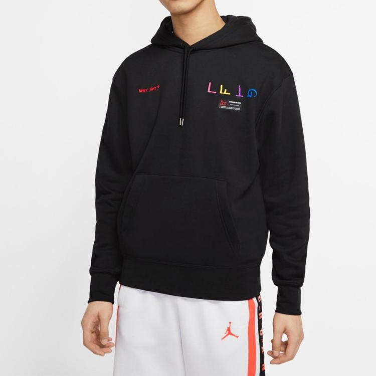 Jordan Why Not Print Pattern Hoodie Men Tops Black CW4254-010