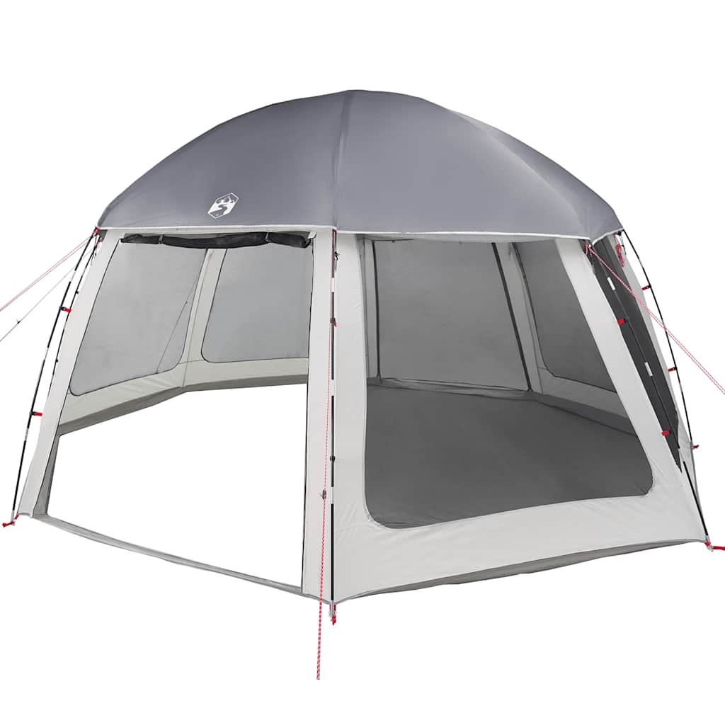 Pool Tent with Removable Canopy and Mesh Walls Gray 510 x 510 cm