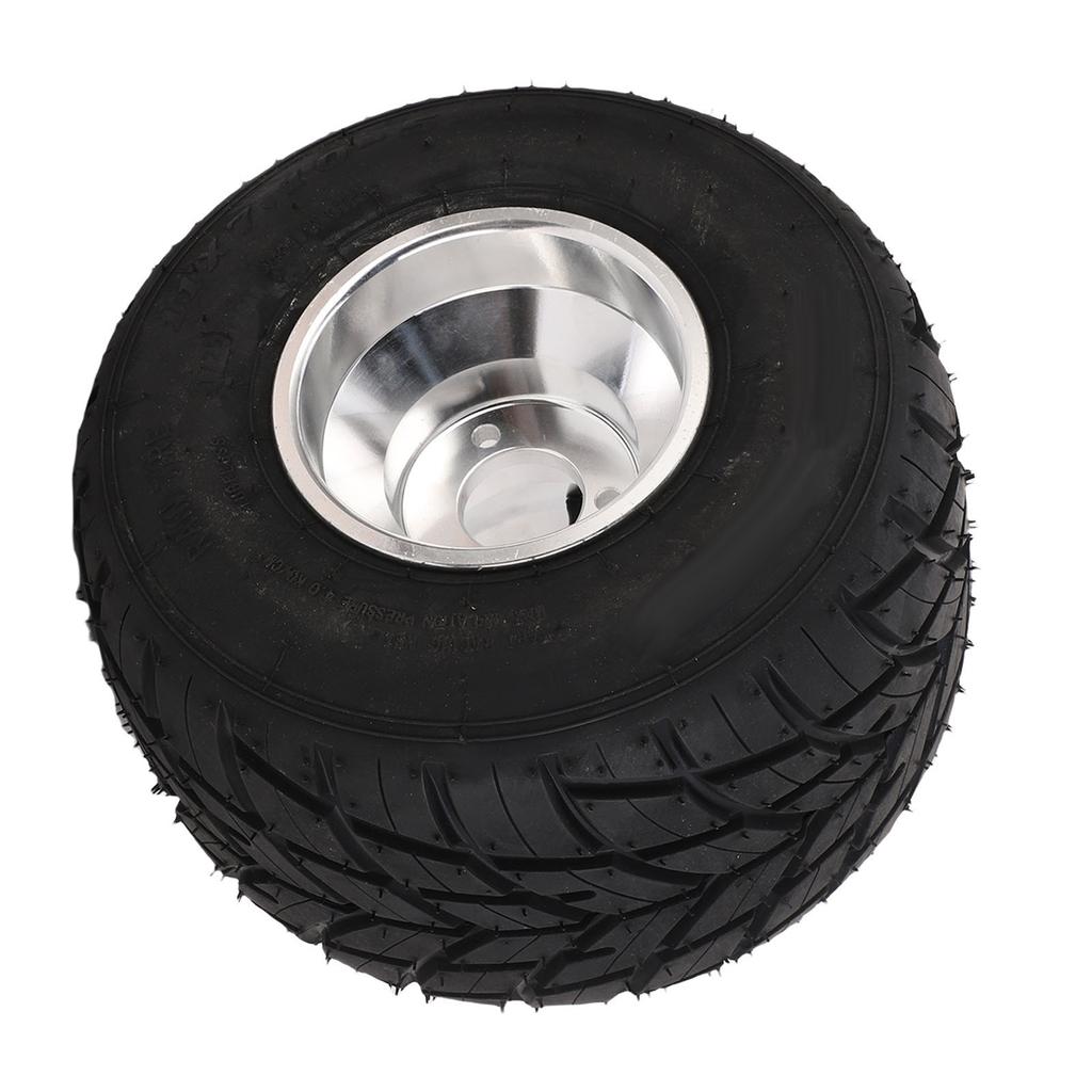 11x7.10 5 Go Kart Tire with Rim Rubber Aluminum Alloy 4PR Tubeless Rear Wheel Rim Tire Assembly for ATV UTV SxS Side By