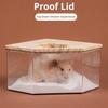 Acrylic Fully Transparent Large Pet Hamster Golden Bear Sand Bath Box Chinchilla Toilet Dual-Purpose Bath Sand Basin Small Pet