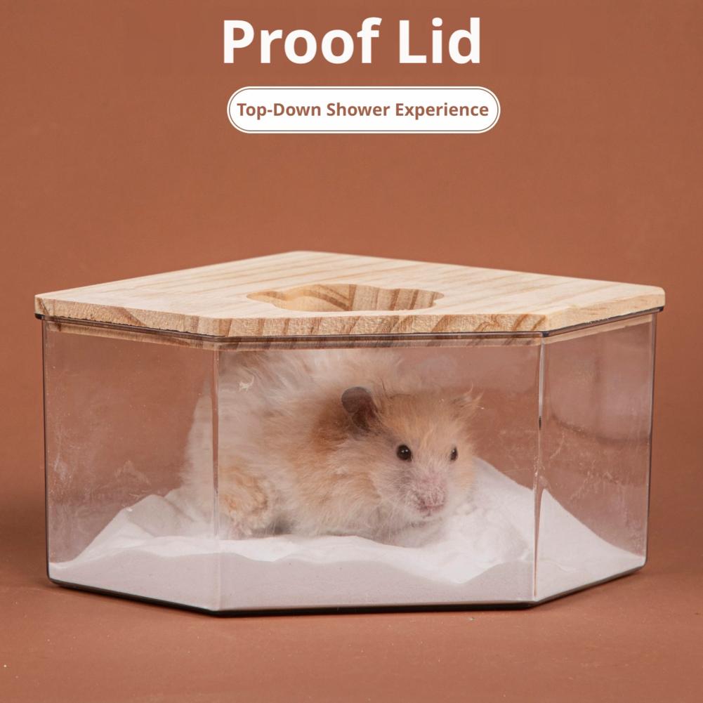 Acrylic Fully Transparent Large Pet Hamster Golden Bear Sand Bath Box Chinchilla Toilet Dual-Purpose Bath Sand Basin Small Pet