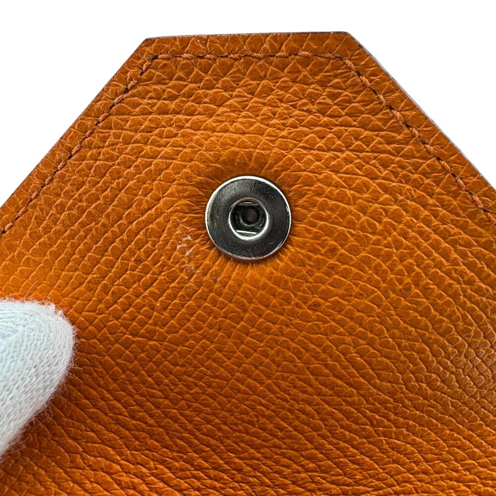 Hermes Porta-moedas Epsom Revan Gado Laranja Epsom Usado