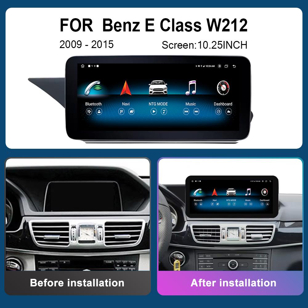 10.25 Inch for Mercedes Benz E Class W212 2009 - 2015 NTG 4.0 4.5 System Android Car Radio Multimedia Player GPS HD Touch Screen