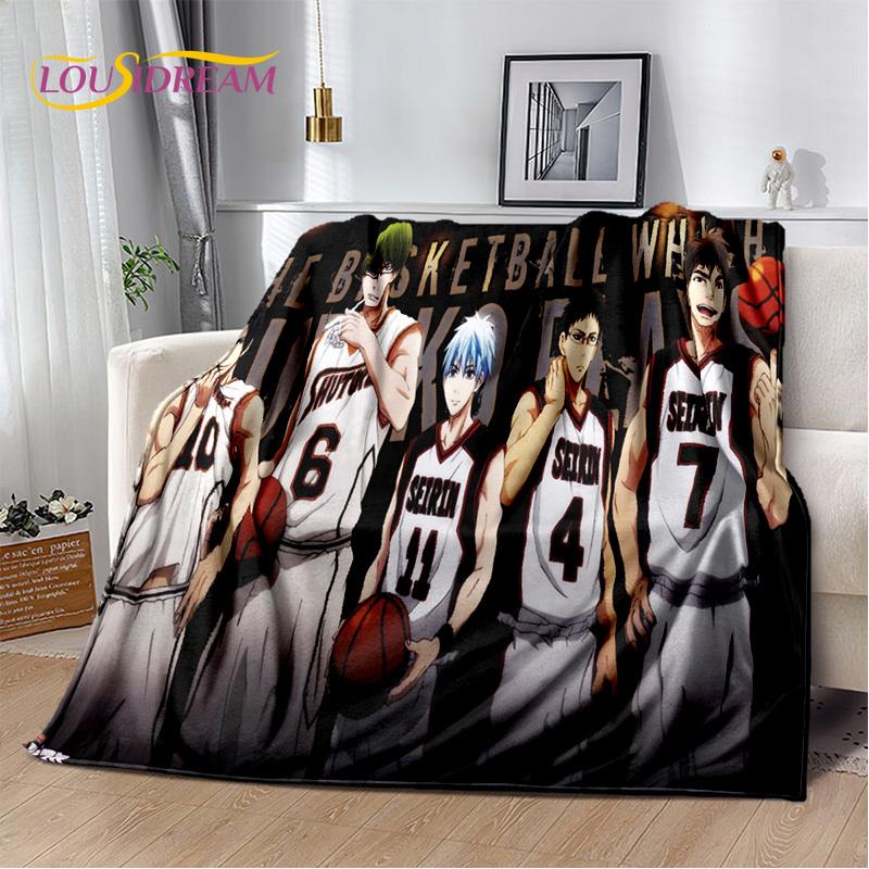 Cartoon Kuroko's Basketball Anime Blanket,Soft Throw Blanket for Home Bedroom Bed Sofa Picnic Travel Office Cover Blanket Kids