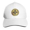 Greek Orthodox Cross Gold Paint Black Trim ICXC NIKA Baseball Cap Sun Cap Streetwear Luxury Unisex Cap Baseball Unisex Womens