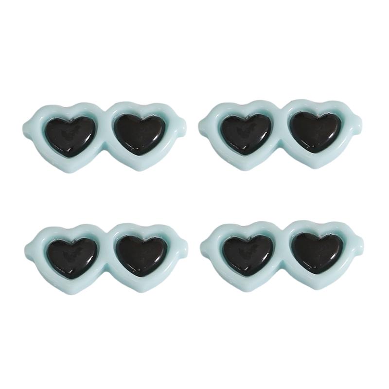 10pcs/bag Acrylic Heart-Shaped Glasses DIY Crafts To Make Jewelry Accessories