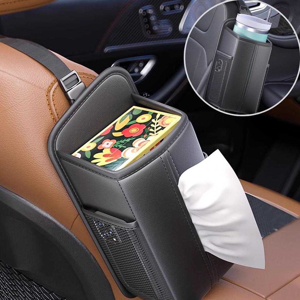 LOYELEY Car Tissue PU Large Capacity Tissue Fits Whole Tissue Includes Small Item Sunglasses Storage Multifunctional Car Easy Universal Type Case,