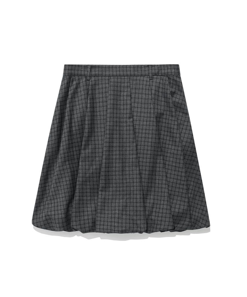 Nice Ghost Club Ffats Check Balloon Layered Skirt Pants_Charcoal(Ng2Fsupa90A)