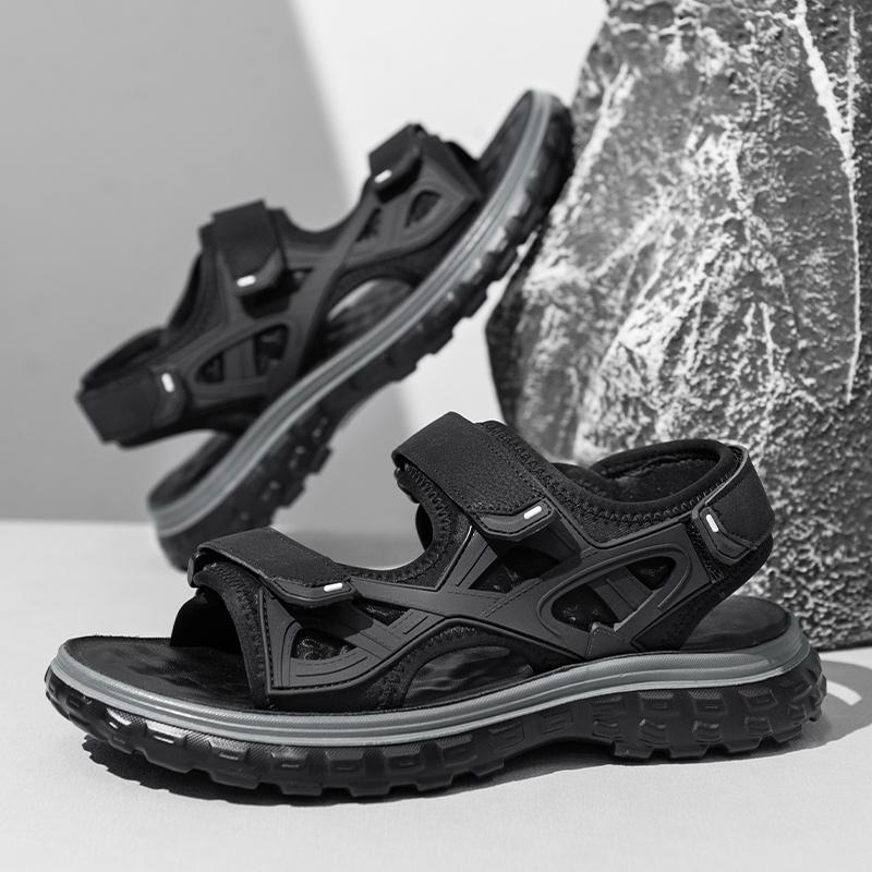 

Летние мужские сандалии из натуральной кожи, мужская повседневная обувь, уличные мужские кожаные сандалии для мужчин, пляжная обувь, римская мужская обувь 44