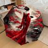 1PC Cherry Blossom Traditional Umbrella-8-Rib Reinforced, Automatic Open, Lightweight & Durable, Cute Fashion Accessory for Outdoor-P2667