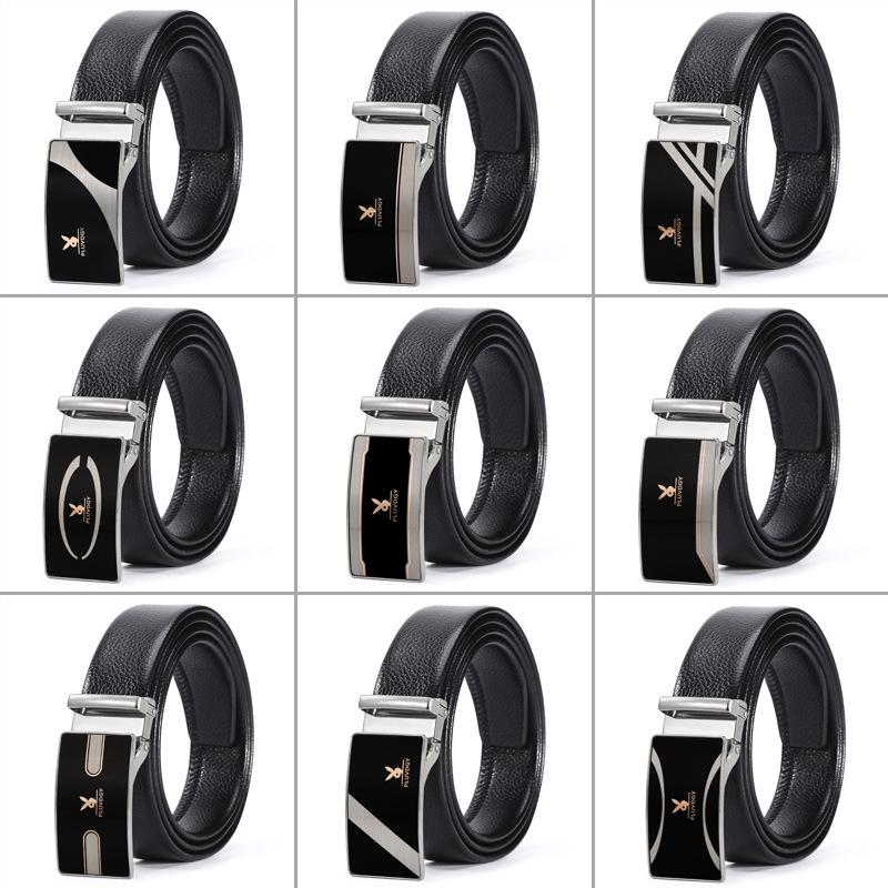 Belt Men'S Smooth Buckle Belt Light Hipster Green Student Board Buckle Belt