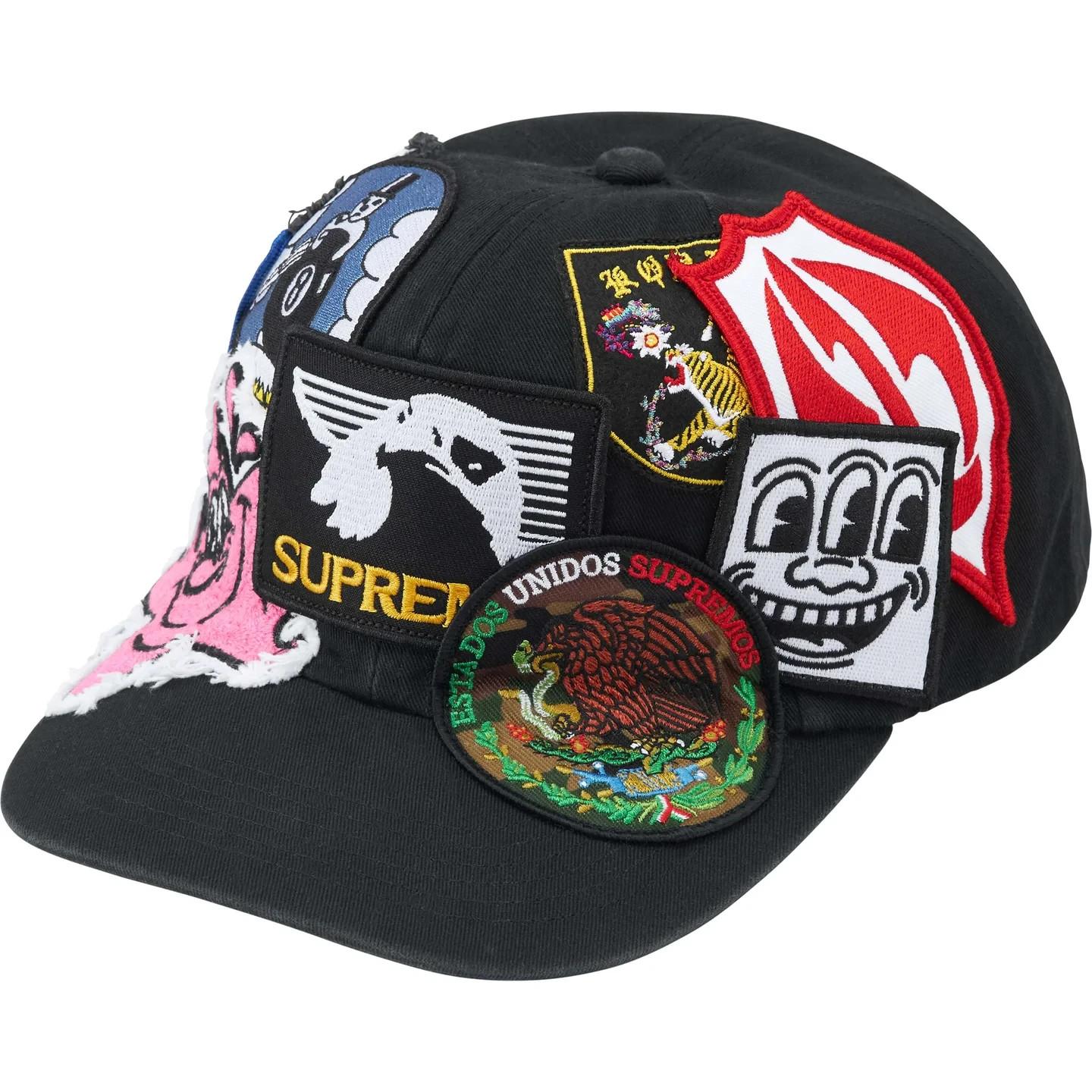 Supreme Patches 6-Panel Black One-Size