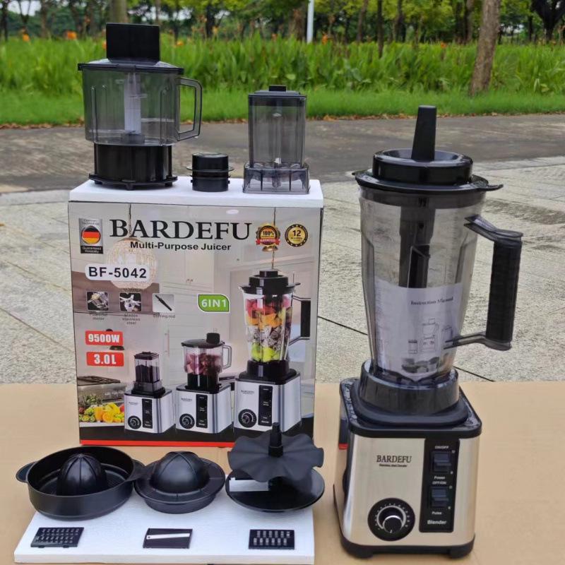 3L 6-in-1 Edelstahl Standmixer & Entsafter: Multifunktionaler Fleischwolf und Mixer