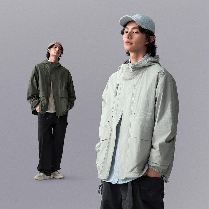 Li Ning CF Print Letter Hooded Zip Jacket Men Jacket AJDU249-3