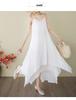 2025 Summer Cotton Linen Dual-Layer Midi Dress - Irregular Hem Literary Style