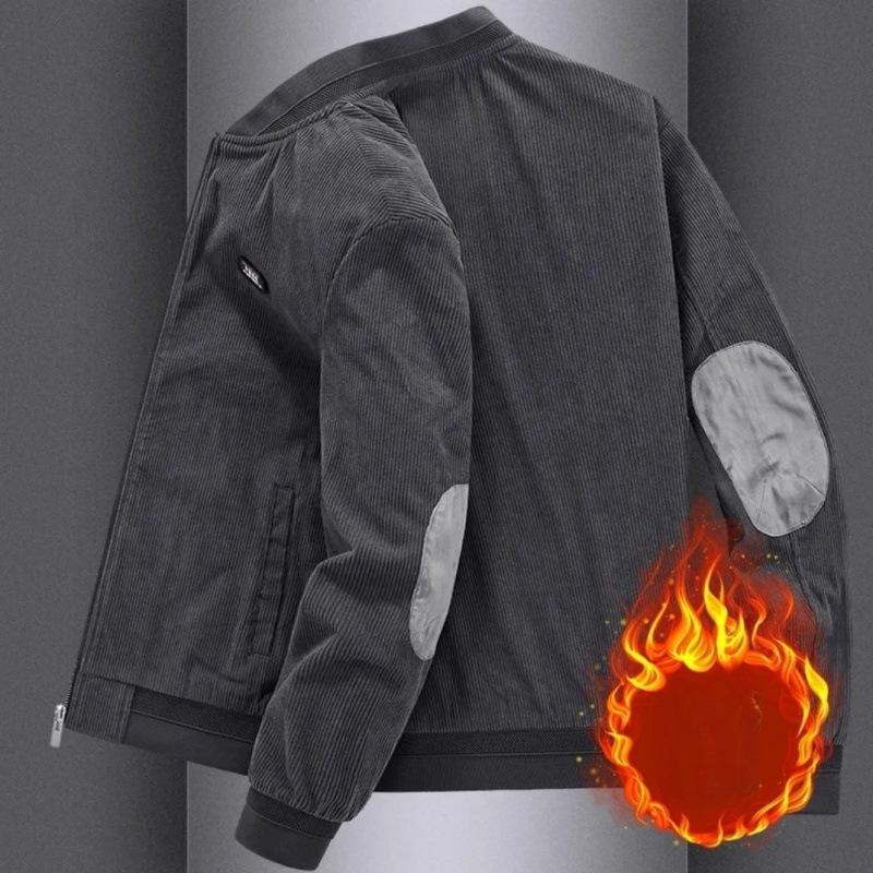Jacket Men's Autumn and Winter New Work Clothes Loose Tops Men's Baseball Collar Retro Velvet Thickened Jacket Men