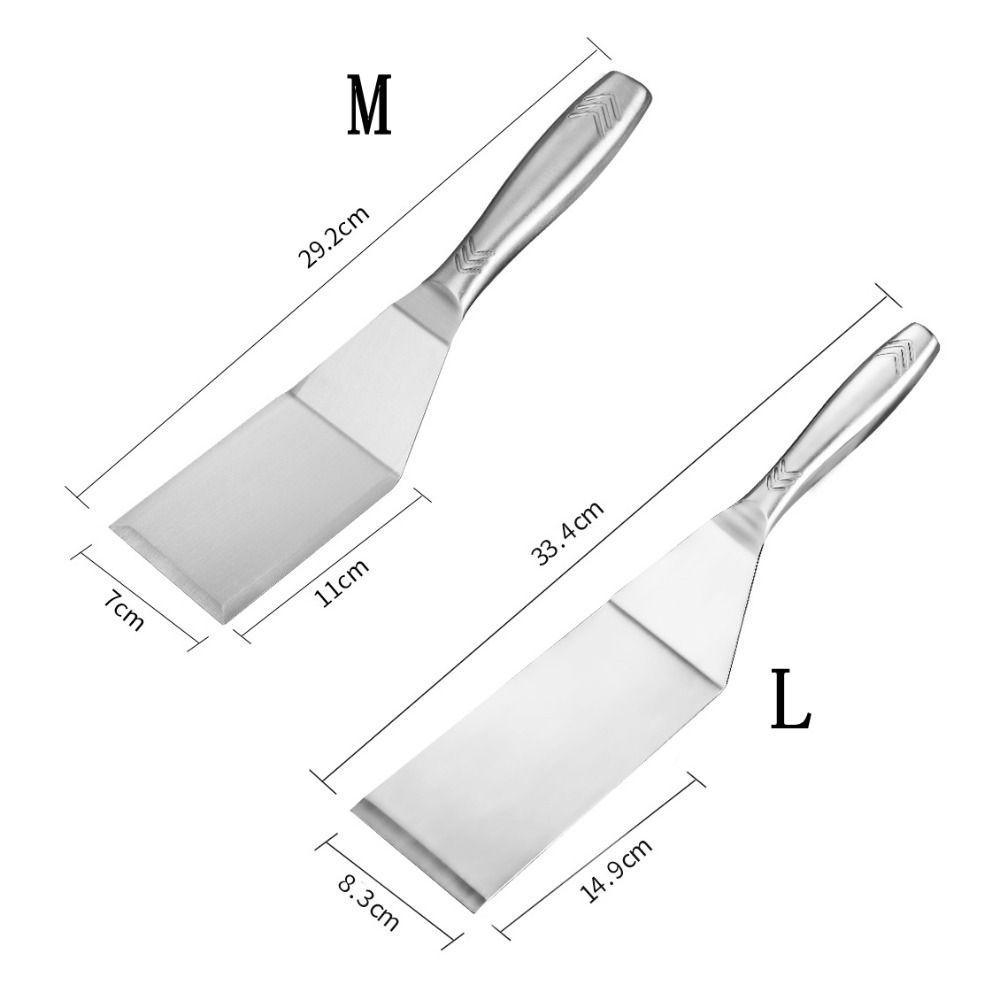 Non-slip Stainless Steel Steak Shovel Non-stick Flat Spatula Pancake Spatula  Cooking