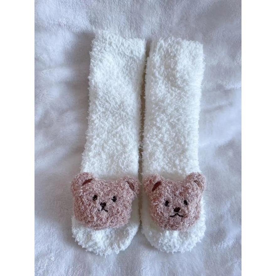 Autumn Winter Baby Socks for Newborn Thickened Plush Warm Baby Floor Socks Cute Learning To Walk Non Slip Socks with Dolls