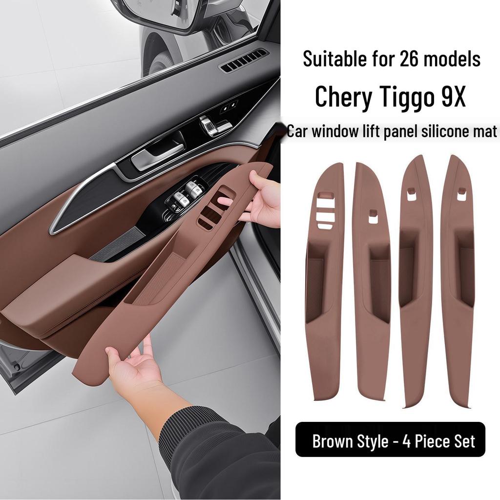Silicone Console Protective Pad for Chery Tiggo 9X Interior Modification