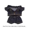 10cm Fashion Jeans Pants Jacket Suits Doll Clothes Cotton Doll Casual Wears Coat Tops 1/12 Dolls Clothes Accessories