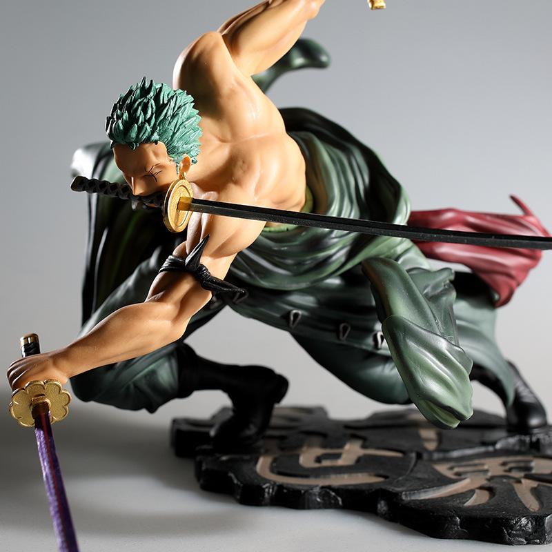 One Piece 18cm Anime Figure Roronoa Zoro Three-blade Sa-maximum Manga Anime Statue Action Figure Collection Model Kid Toys
