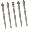 5pcs Hexagonal Shank Tooth Eccentric Drill Bits for Ceramic and Concrete