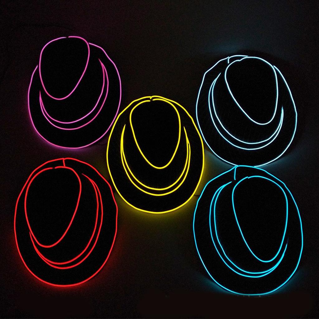 LED Top Hat for Women Men Flashing Nightclub Hat Light Up Blues Hat Adult Unisex Costume Hat Halloween Party Props Hat