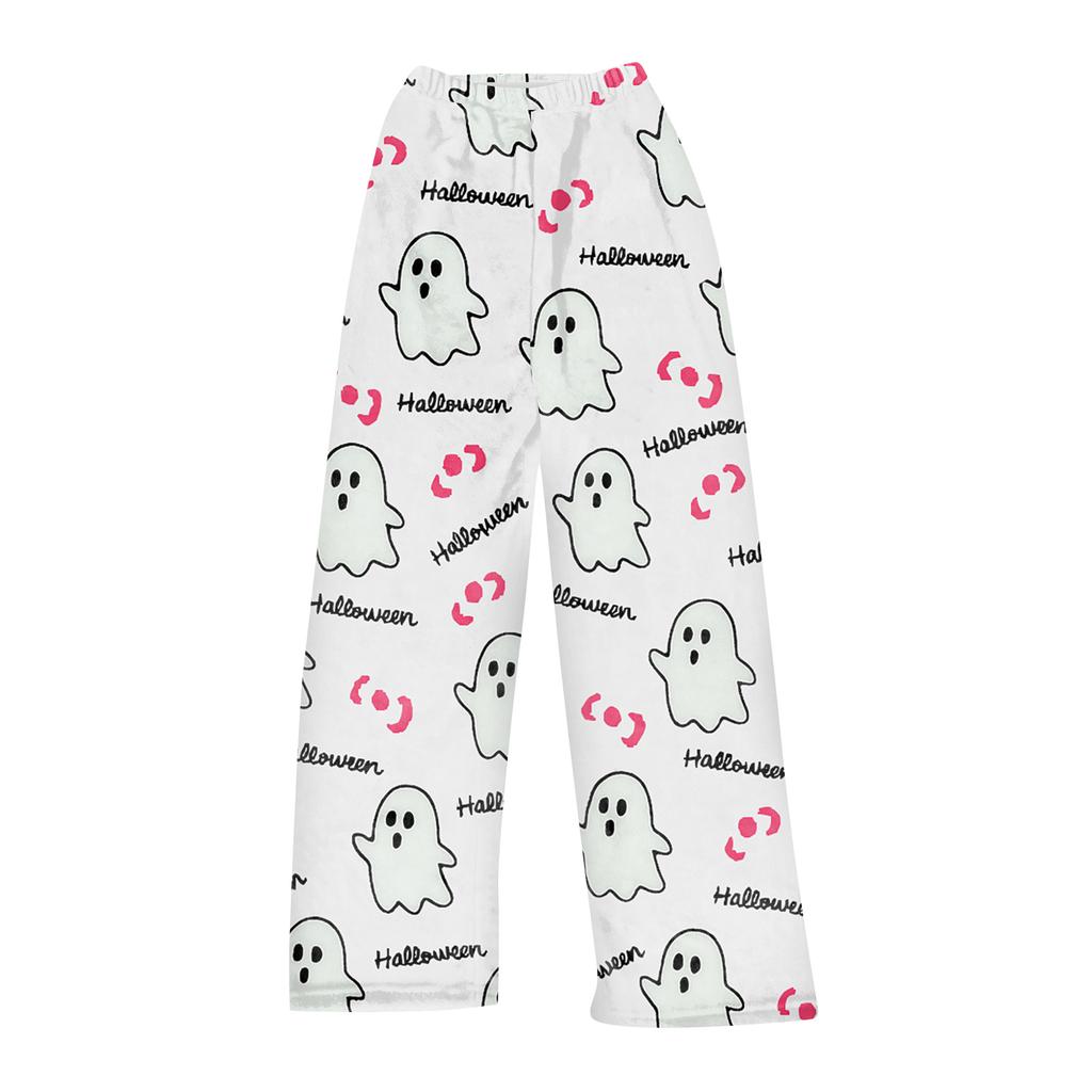 Women Winter Plaid Pants Full Length Long Trousers Sports Pants