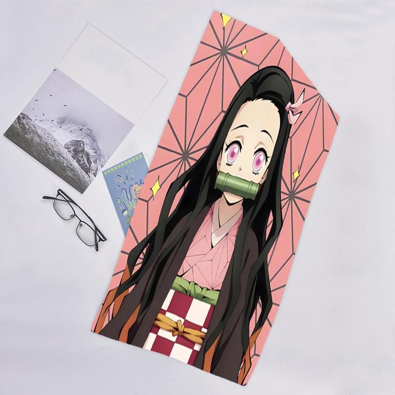 1pc Nezouko7 Beach Towel, Beach and Seaside Swimming Pool Equipment, Fashion Pattern, Rectangular, Travel Essentials