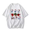 2026 Summer Hello Kitty Fruit  Play Oversized Tshirt High Quality 100 Cotton Apple  Strawberry Print Unisex Casual Tee