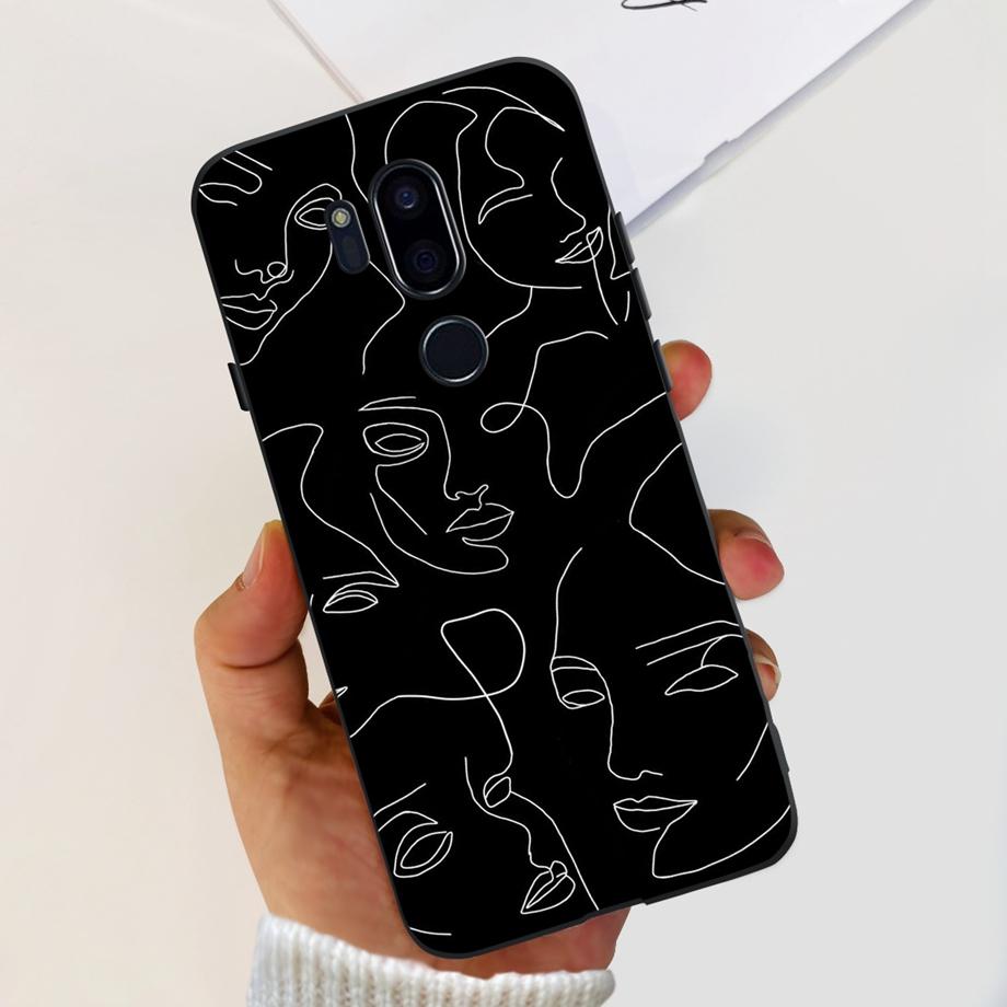 For LG G7 ThinQ G7 Plus Mobile Phone Cover Ultra Slim Soft Silicone Black Capa Etui For LG G6 Plus G6+ G7+ Case Lovely Cartoon