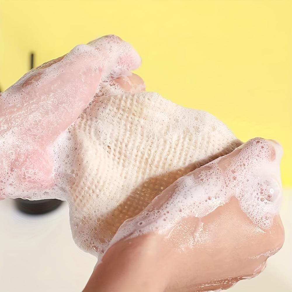Set of 2 Soap Bags for Shower & Bath, Exfoliating Body Scrubber Pouch, Soap Holder Net for Drying and Extending Soap Life