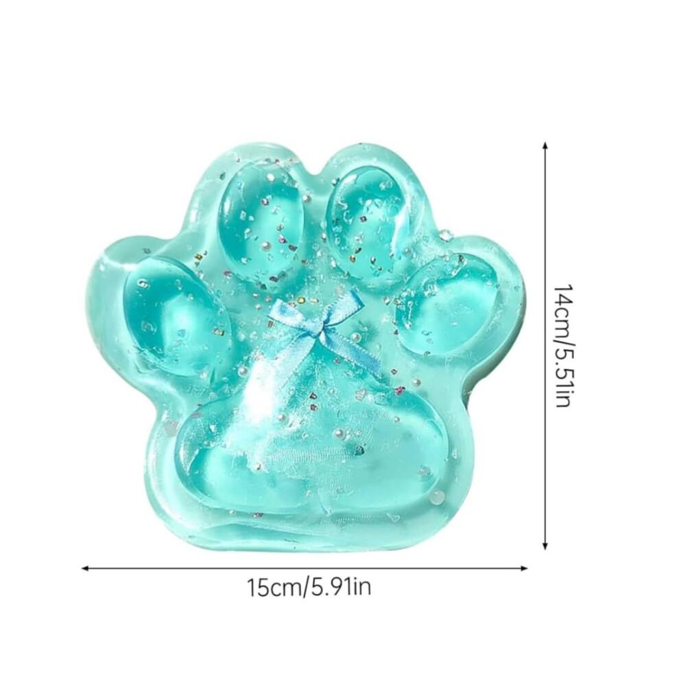 Cat Paw Squeeze Toy, Cat Paw Squishy (15 x 15 cm), Cute Squishy Paw for Squeezing & Relaxing, Anti-Stress Toy for Cat Lovers, Children and A