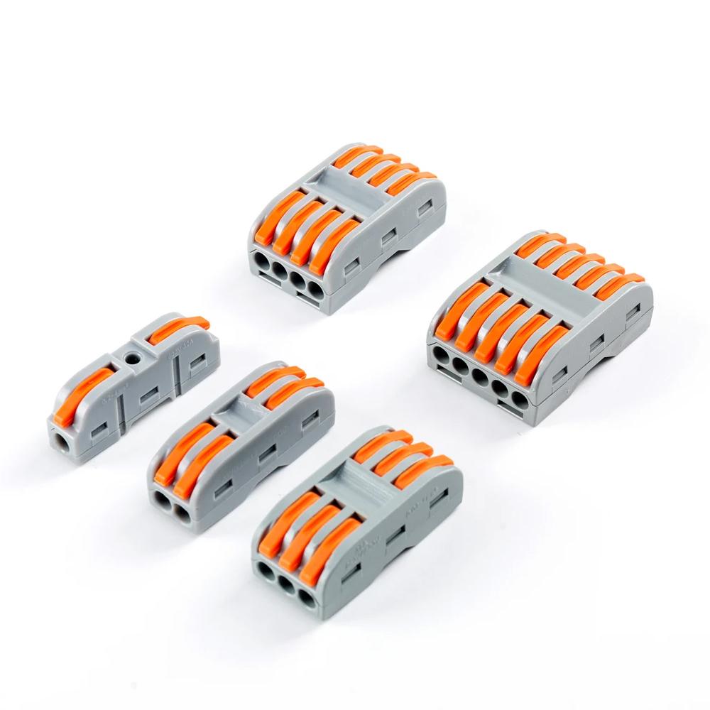 10pcs Mini Mini Quick Wire Connector PCT-221/222/223/224/225 Universal Compact Electric Push-in Connectors Quick Terminal Block
