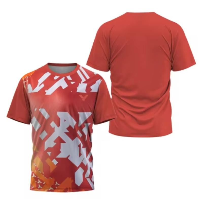 

Дышащая футболка для бадминтона и тенниса, мужская модная спортивная одежда, топы, мужская спортивная форма с коротким рукавом для фитнеса и спорта на открытом воздухе S